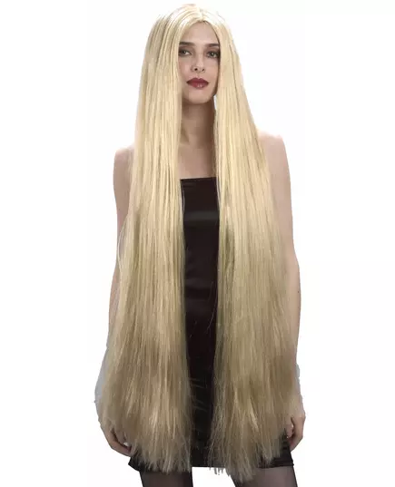 Lange blonde vrouwenpruik
