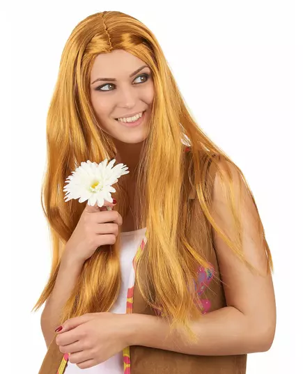 Lange hippie pruik voor vrouwen