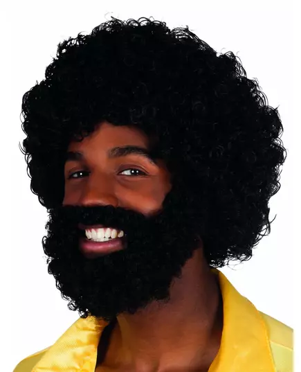 Perruque Mambo avec barbe et moustache Adulte