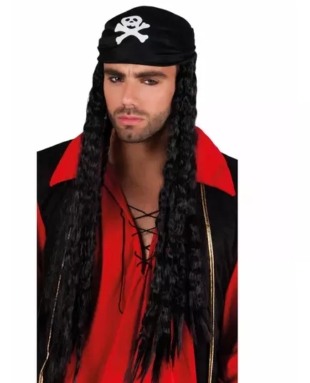 Perruque bandana pirate adulte