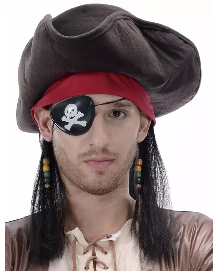 Piraten pruik voor heren