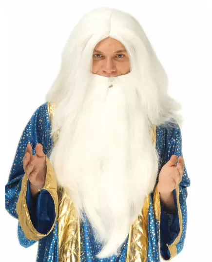 Perruque sorcier avec barbe homme