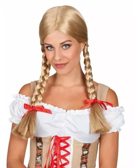 Perruque tressée blonde femme