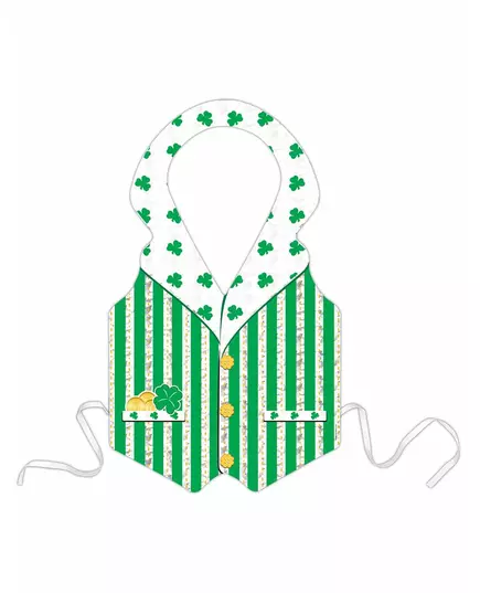 Tablier plastique Leprechaun vert adulte Saint-Patrick