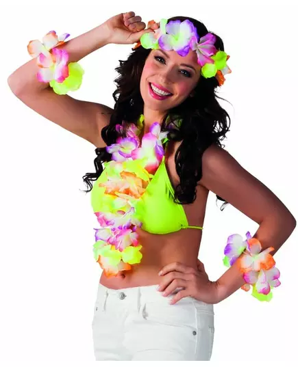 Kleurrijke Hawaii accessoires set
