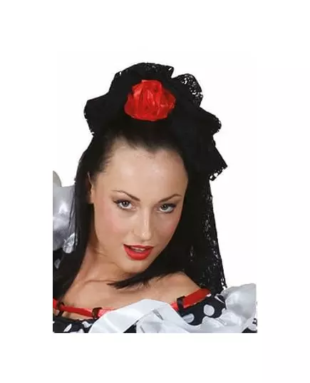 Voile avec rose rouge espagnole femme