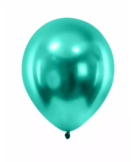 12 Ballons métallisés verts foncés 28 cm