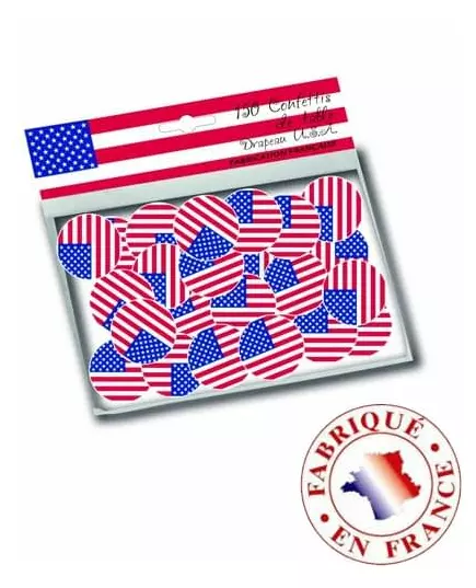 150 confettis de table drapeau USA
