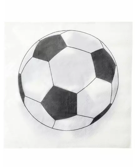 20 papieren servetten met voetbal 33 x 33 cm