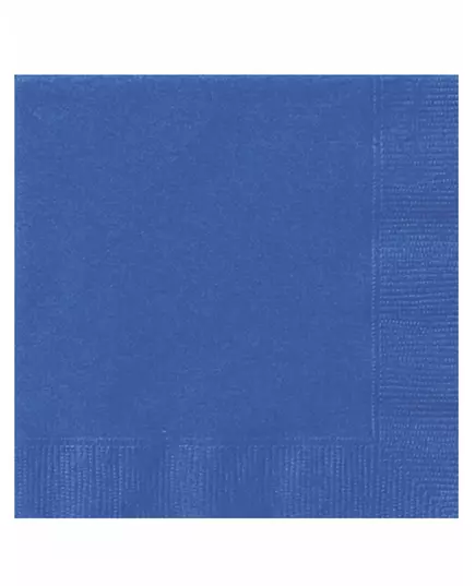 20 Serviettes en papier bleues 33 x 33 cm