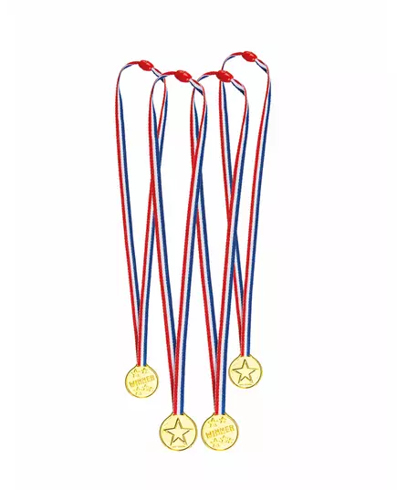 4 driekleurige medailles