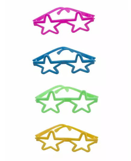 4 Mini paires de lunettes colorées