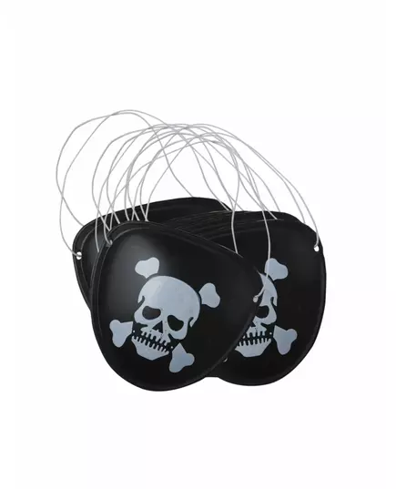 6 plastic piraten ooglapjes