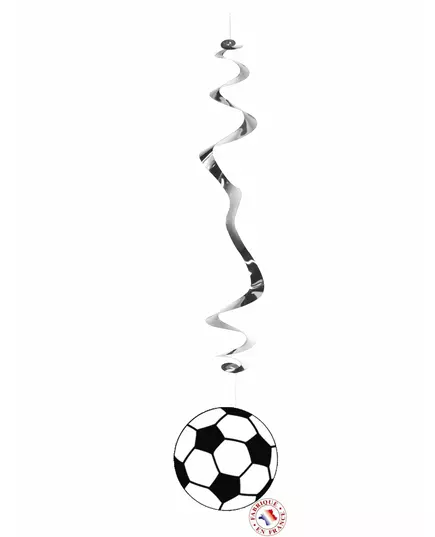 Set van 6 voetbal versieringen