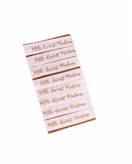 8 Bracelets Mlle devient madame rose et doré