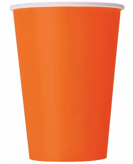 8 Gobelets en carton orange 210 ml