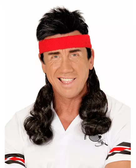 Jaren 80 hoofdband met mullet