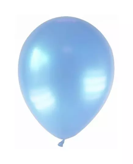 12 gemetalliseerde lichtblauwe ballonnen