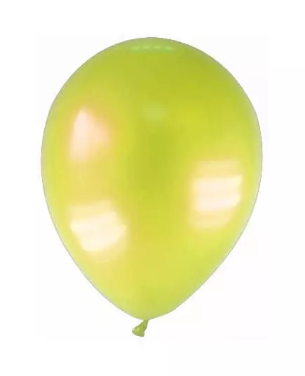 12 Ballons métallisés jaunes 28 cm