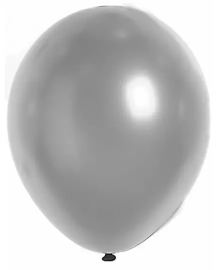 100 zilverkleurige metallic ballonnen van 29 cm