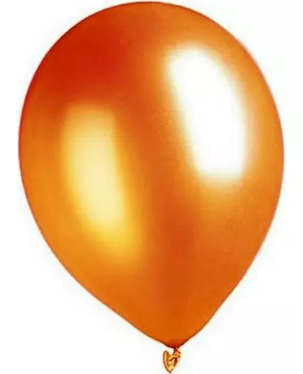100 Ballons oranges métallisés 29 cm