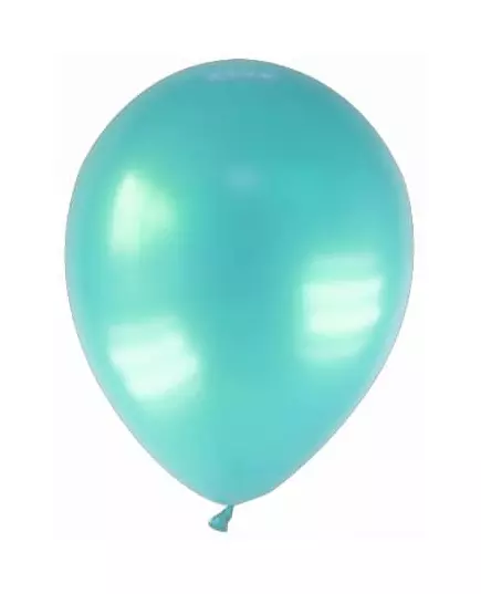 12 gemetalliseerde turkooizen ballonnen