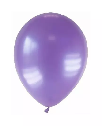 12 Ballons métallisés violets 28 cm