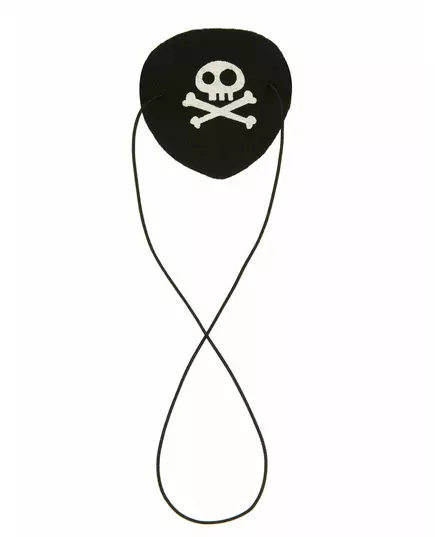 Piraten ooglapje met doodskop voor volwassenen