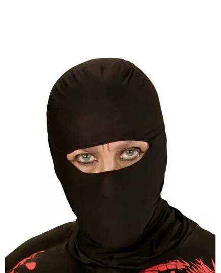 Zwarte ninja bivakmuts voor volwassenen