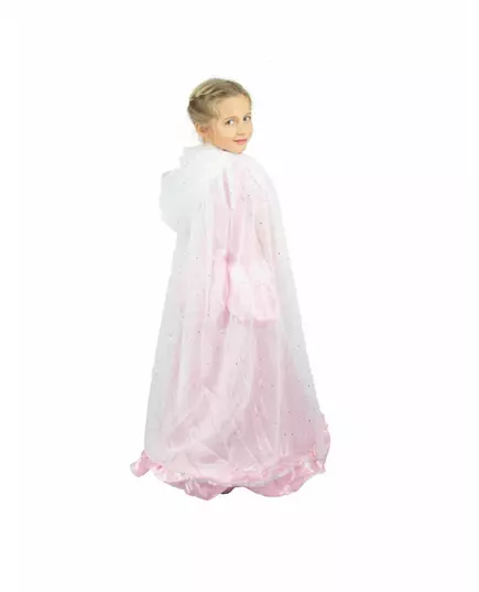 Zilverkleurige en witte prinses cape voor kinderen