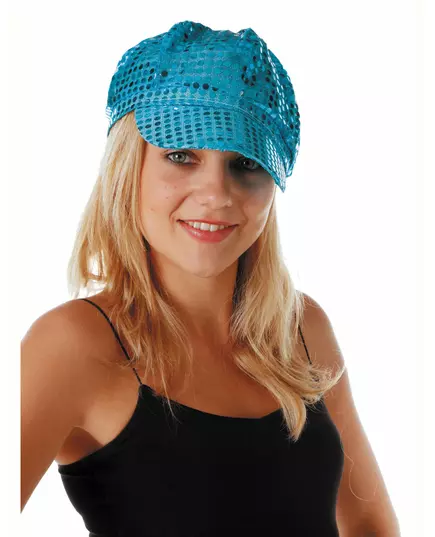 Turquoise discopet voor volwassenen