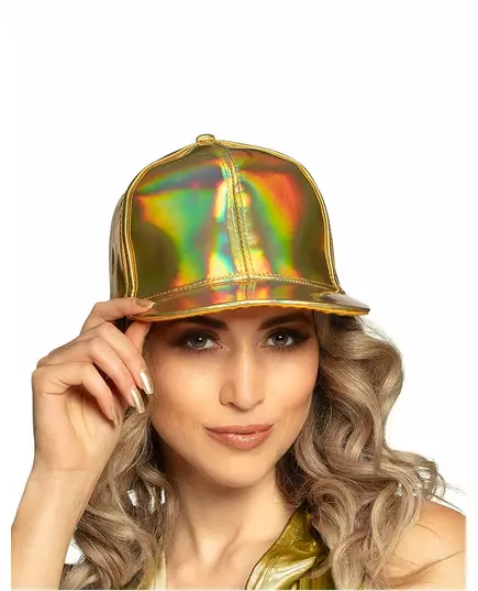 Casquette dorée iridescente adulte