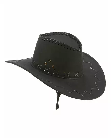 Chapeau cowboy noir en suedine adulte