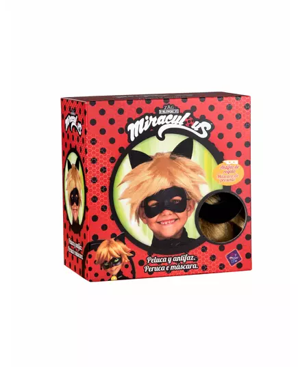 Perruque et masque enfant Miraculous Ladybug et Chat Noir