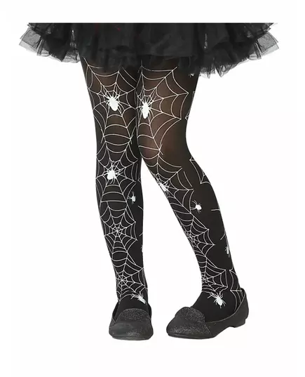 Zwarte en witte spinnen panty voor kinderen
