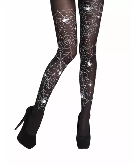 Witte spinnenweb panty voor vrouwen