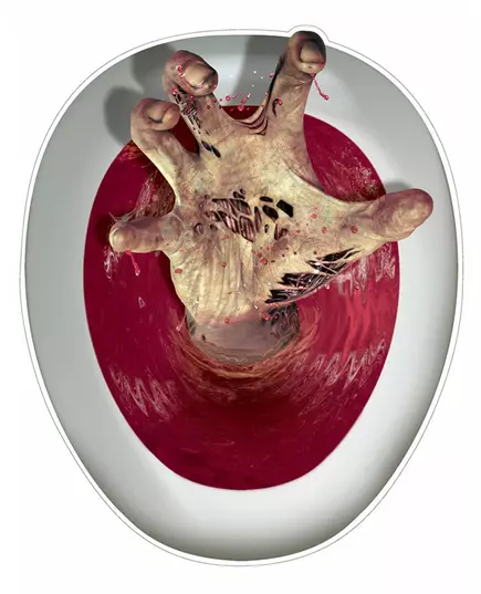 Zombiehand wc bril sticker