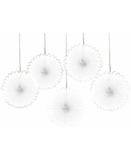 Décorations à suspendre rosaces blanches