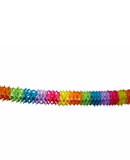 Veelkleurige papieren slinger 6 meter