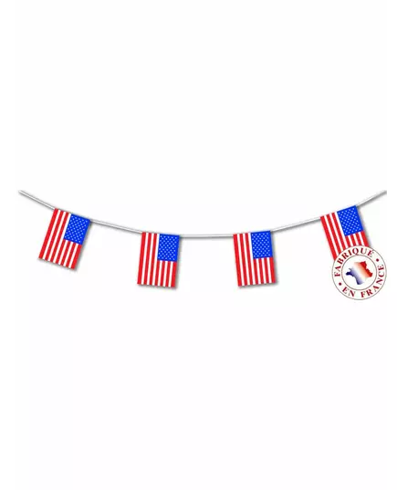 Guirlande fanions USA 4 mètres