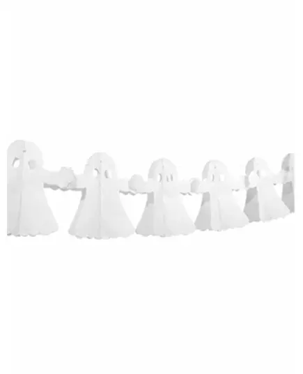 Guirlande en papier fantôme Halloween 4m