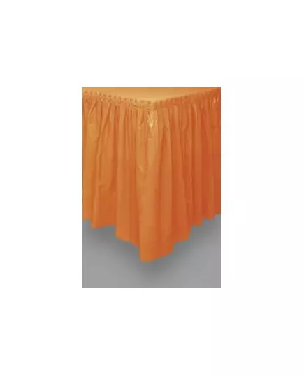 Jupe de table en plastique orange 73 x 426 cm