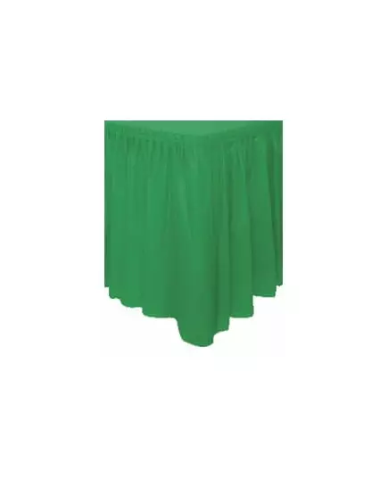 Jupe de table vert émeraude en plastique