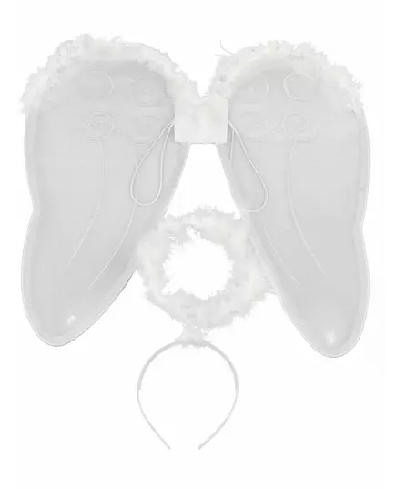 Kit ange avec ailes et auréole adulte