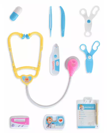 Kit de docteur 10 pièces bleu