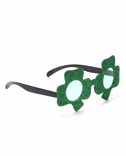 Groene Saint Patrick klavertjes bril voor volwassenen