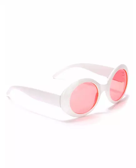 Lunettes rondes blanches plastique adulte