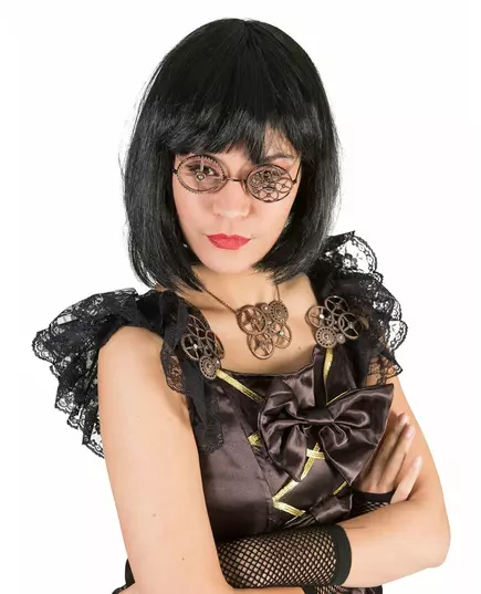 Bronzen ronde Steampunk bril