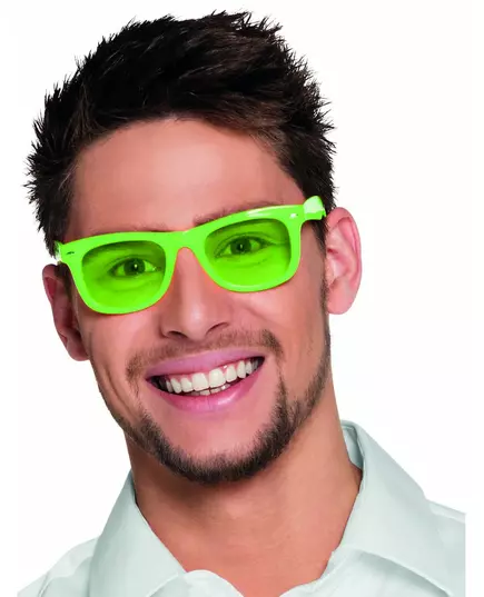 Fluo groene 50's bril voor volwassenen