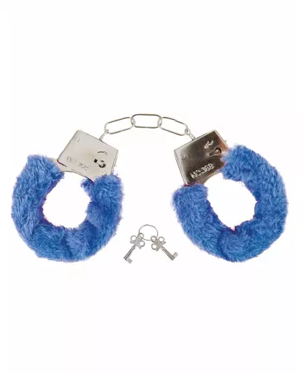 Menottes en fourrure bleue pour adultes